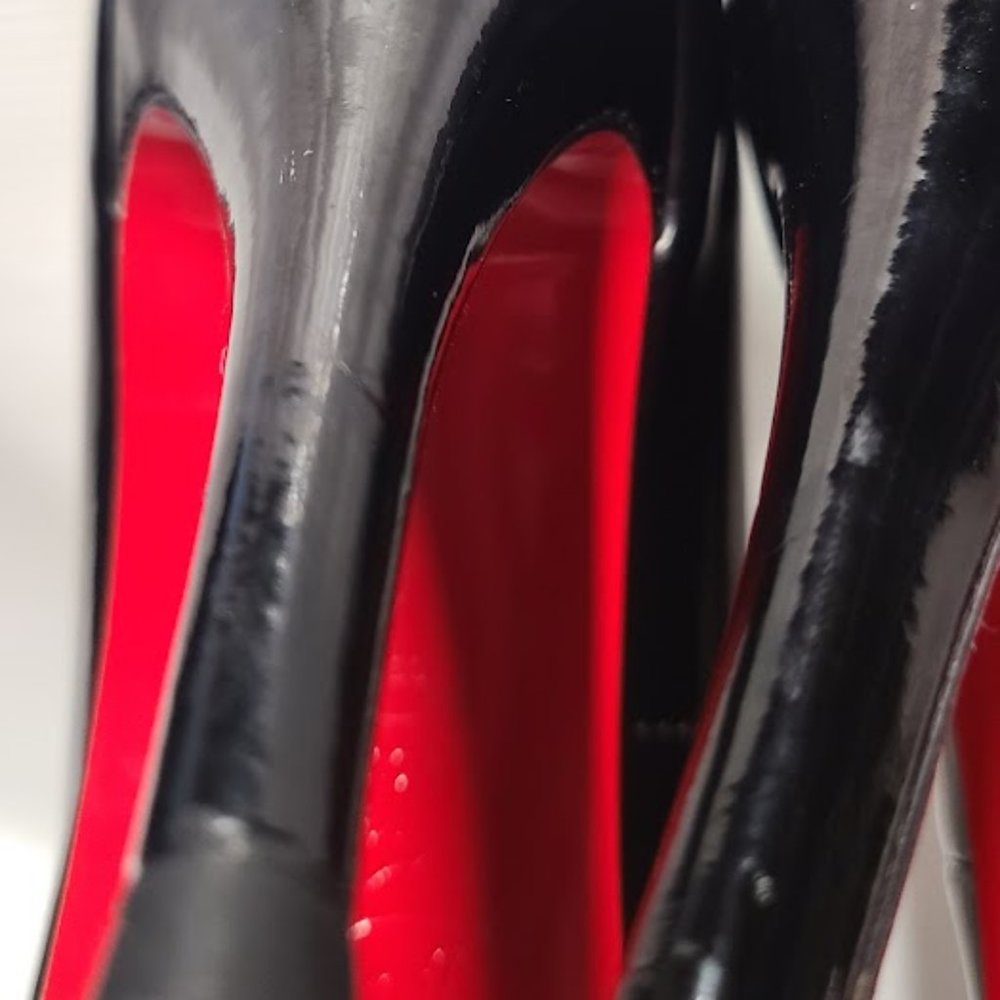 Christian Louboutin Black Patent Leather Heels - Picture 11 of 16